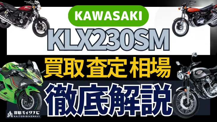 KAWASAKI KLX230SM 買取相場 年代まとめ バイク買取・査定業者の 重要な 選び方を解説