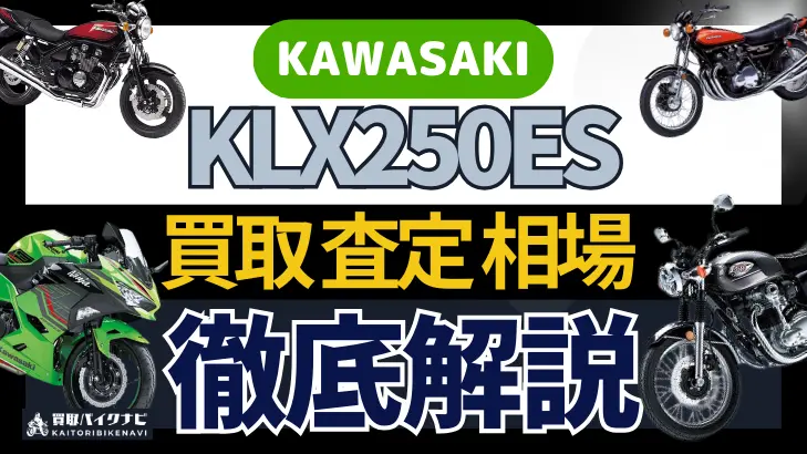 KAWASAKI KLX250ES 買取相場 年代まとめ バイク買取・査定業者の 重要な 選び方を解説